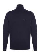 Pima Org Ctn Cashmere Roll Neck Tops Knitwear Turtlenecks Navy Tommy Hilfiger