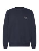 Hilfiger Stack Sweatshirt Tops Sweatshirts & Hoodies Sweatshirts Navy Tommy Hilfiger