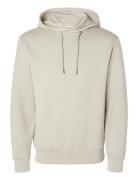 Slhemanuel Soft Hood Sweat Noos Tops Sweatshirts & Hoodies Hoodies Cream Selected Homme