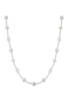 The Pearl Stud Necklace- White Accessories Jewellery Necklaces Chain Necklaces Silver LUV AJ