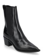 Heel Cowboy Boot Lth Shoes Boots Ankle Boots Ankle Boots With Heel Black Calvin Klein