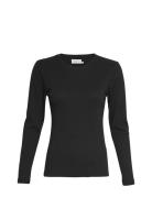 Mschkickie Rasmia Top Tops T-shirts & Tops Long-sleeved Black MSCH Copenhagen