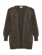 Kctrinia Cardigan Tops Knitwear Cardigans Brown Kaffe Curve