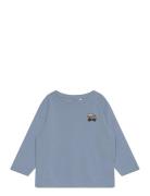 Nmmnute Nreg Ls Top Box Tops T-shirts Long-sleeved T-Skjorte Blue Name It