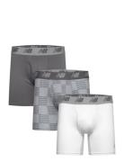 Mens Premium 6" Boxer Brief With Fly 3 Pack Sport Boxers Grey New Balance