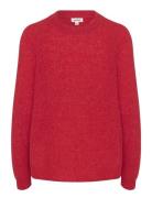 Sltuesday Raglan Pullover Ls Tops Knitwear Jumpers Red Soaked In Luxury