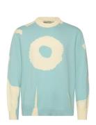 Neutra Unikko Tops Knitwear Round Necks Blue Marimekko