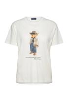 Polo Bear Cotton Jersey Tee Tops T-shirts & Tops Short-sleeved White Polo Ralph Lauren