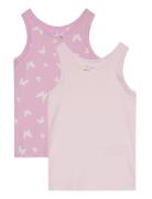 Nmftank Top 2P Pink Butterfly Noos Tops T-shirts Sleeveless Pink Name It