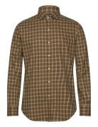 Custom Fit Plaid Twill Shirt Tops Shirts Casual Khaki Green Polo Ralph Lauren