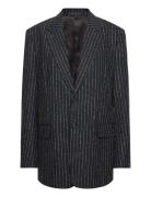 Davina Pinstripe Blazer Blazers Single Breasted Blazers Black Filippa K