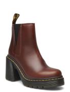 Spence Dark Brown Classic Pull Up Shoes Boots Ankle Boots Ankle Boots With Heel Brown Dr. Martens