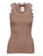 Rwbabette Sl U-Neck Long Lace Top Tops T-shirts & Tops Sleeveless Brown Rosemunde