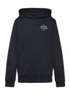 Th Logo Puff Print Reg Hoodie Tops Sweatshirts & Hoodies Hoodies Navy Tommy Hilfiger