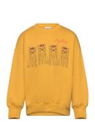 Agatha Dogs Sp Sweatshirt Tops Sweatshirts & Hoodies Sweatshirts Yellow Mini Rodini