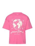 Mini Rodini Society Sp Ss Tee Tops T-Kortærmet Skjorte Pink Mini Rodini