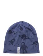 Bamboo Beanie Blue Astronaut Accessories Headwear Hats Beanie Blue Geggamoja