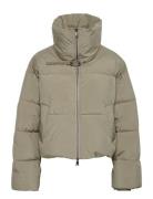 Pinaragz Short Puffer Foret Jakke Khaki Green Gestuz