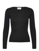 Garimasz Wool Ls Blouse Tops T-shirts & Tops Long-sleeved Black Saint Tropez