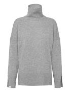 Anna Tn Sweater Tops Knitwear Turtleneck Grey Once Untold