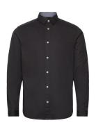 Stretch Poplin Shirt Tops Shirts Casual Black Tom Tailor