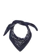 Logo Cotton Bandanna Accessories Scarves Lightweight Scarves Navy Polo Ralph Lauren