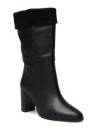 088-Vannes Cuir/Velours Shoes Boots Ankle Boots Ankle Boots With Heel Black Jonak Paris