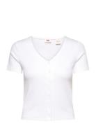 Muse Ss Tee White + Cotton/Pol Tops T-shirts & Tops Short-sleeved White LEVI´S Women