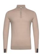 Mmgadam Soft Zip Turtle Neck Knit Tops Knitwear Half Zip Jumpers Beige Mos Mosh Gallery