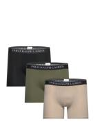 Stretch Cotton Boxer Brief 3-Pack Boxershorts Green Polo Ralph Lauren Underwear