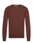 Bs Jupiter Regular Fit Knitwear Tops Knitwear Round Necks Brown Bruun & Stengade