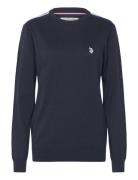 Karlo Reg Co Uspa M Knit Tops Knitwear Round Necks Navy U.S. Polo Assn.