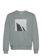 City Photo Print Sweatshirt Tops Sweatshirts & Hoodies Sweatshirts Green Calvin Klein