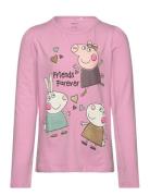 Nmfamanda Peppapig Ls Top Box Cplg Tops T-shirts Long-sleeved T-Skjorte Pink Name It