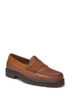 Gh Weejun Lug Larson Soft Grain Loafers Flade Sko Brown G.H. BASS