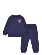 Set Sweater+Trousers Tops Sweatshirts & Hoodies Sweatshirts Navy United Colors Of Benetton