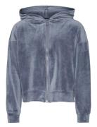 Vmathena Ls Zip Hoodie Jrs Girl Tops Sweatshirts & Hoodies Hoodies Blue Vero Moda Girl