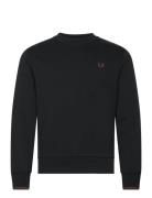 Crew Neck Sweatshirt Tops Sweatshirts & Hoodies Sweatshirts Black Fred Perry