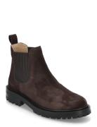 Booties - Flat Shoes Chelsea Boots Brown ANGULUS