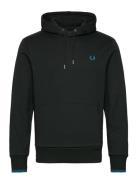 Tipped Hooded Sweatsh Tops Sweatshirts & Hoodies Hoodies Black Fred Perry