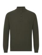 Gunvald Tops Knitwear Half Zip Jumpers Green SIR Of Sweden