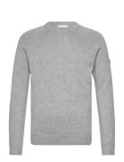 Bs Caspian Regular Fit Knitwear Tops Knitwear Round Necks Grey Bruun & Stengade