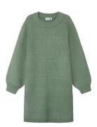 Nkfomarian Ls Knit Dress Dresses & Skirts Dresses Casual Dresses Long-sleeved Casual Dresses Green Name It