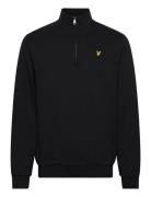 Loopback Quarter Zip Sweat Tops Sweatshirts & Hoodies Sweatshirts Black Lyle & Scott