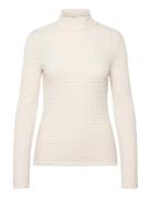 Zane Structured Layering Top Tops T-shirts & Tops Long-sleeved Cream Dante6