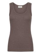 Bs Charlotte Regular Fit Top Tops Knitwear Round Necks Brown Bruun & Stengade