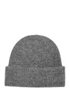 Slfmaline Lano Knit Beanie Noos Accessories Headwear Beanies Grey Selected Femme