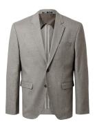 Slhreg-Odell Twill Blz Suits & Blazers Blazers Single Breasted Blazers Grey Selected Homme