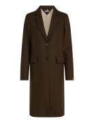 Wool Blend Classic Coat Outerwear Coats Winter Coats Brown Tommy Hilfiger