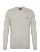 Cotton Merino Crew Neck Jumper Tops Knitwear Round Necks Grey Lyle & Scott